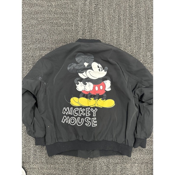 Disney Jackets & Blazers - DISNEY MICKEY MOUSE Black logo 1928 Quilted Bomber Zip Up Jacket Size M